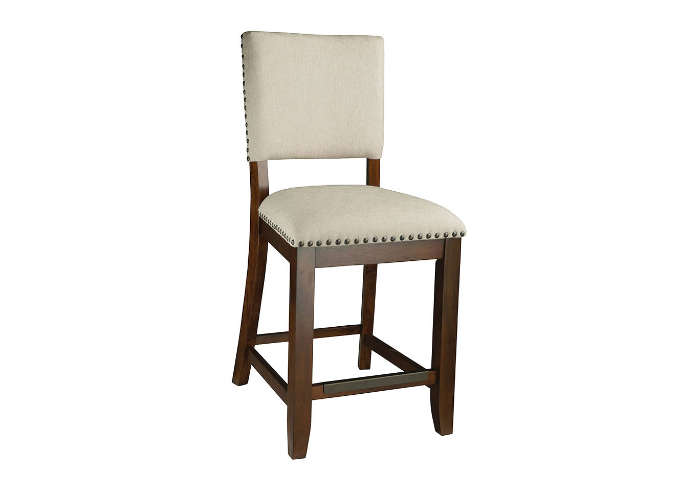 Omaha Brown/White Uphosltered Bar Stool (Set of 2),Standard