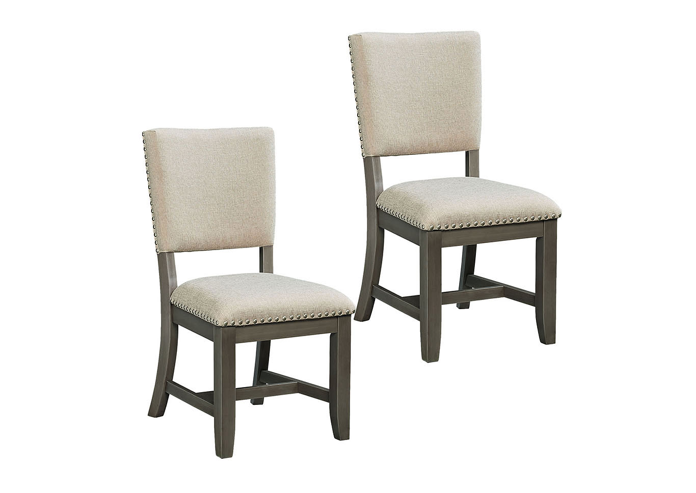 Omaha Gray Upholstered Side Chair (Set of 2),Standard