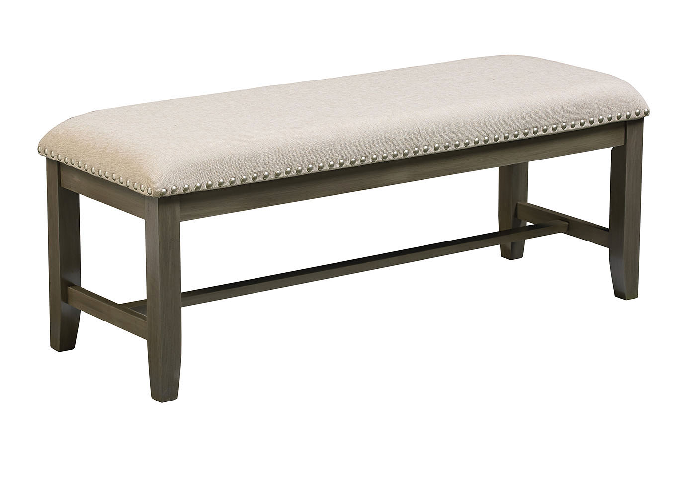 Omaha Gray Upholstered Bench,Standard