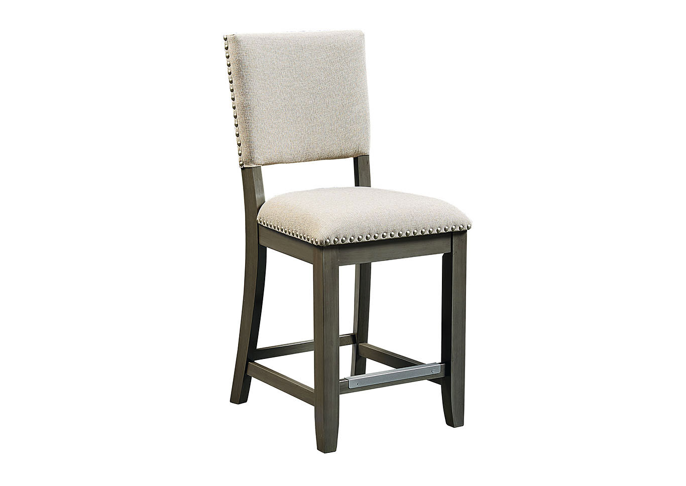 Omaha Gray Upholstered Bar Stool (Set of 2),Standard