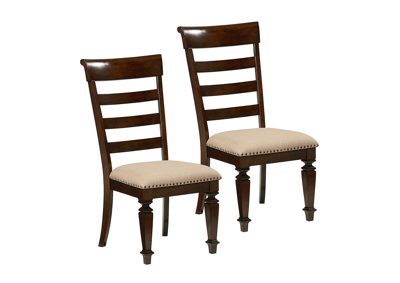 Charleston Brown Upholstered Side Chair (Set of 2),Standard