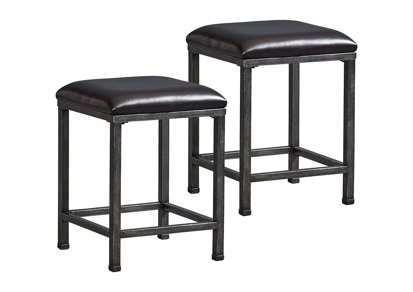 Montvale Black Uphosltered Bar Stool (Set of 2),Standard