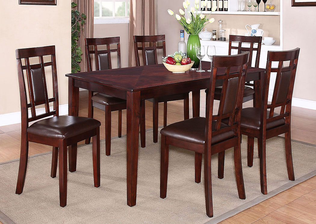 Westlake Brown Dining Table w/6 Side Chair,Standard