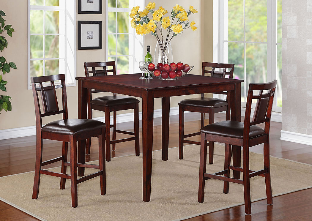 Westlake Brown Counter Table w/4 Stool,Standard