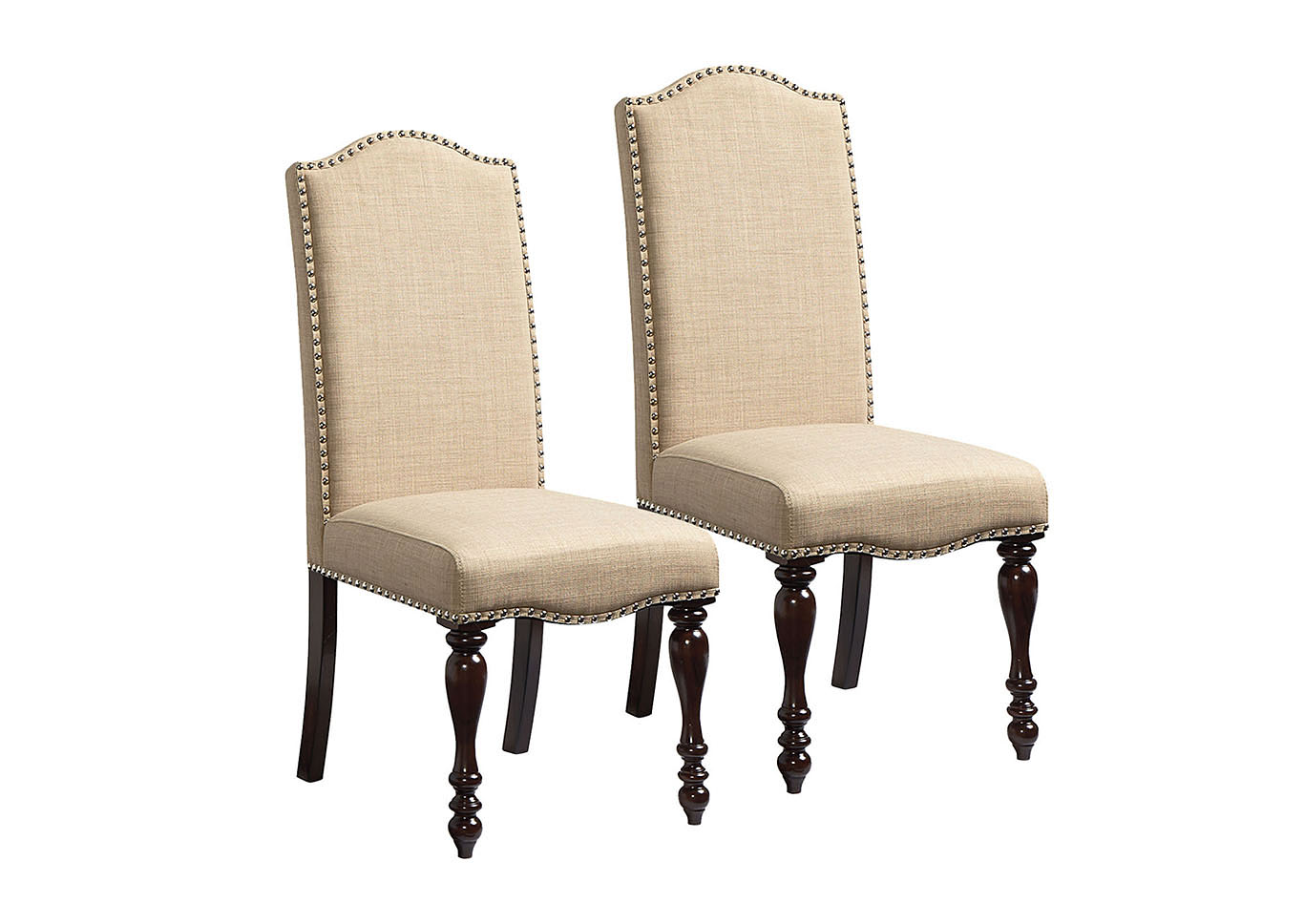 Mcgregor Brown Upholstered Side Chair (Set of 2),Standard