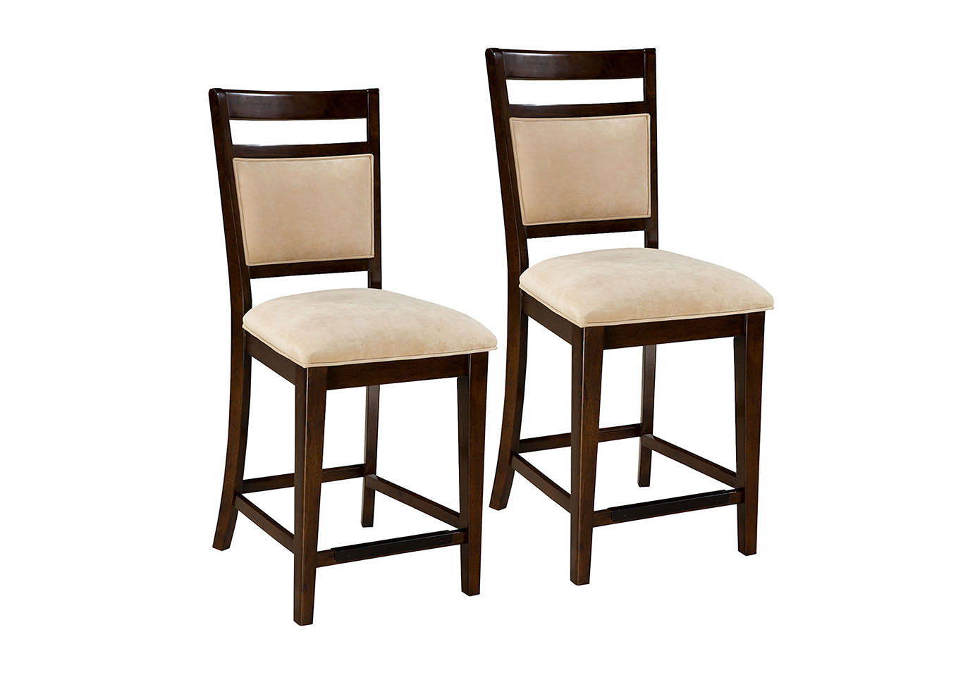 Avion Brown Upholstered Bar Stool (Set of 2),Standard