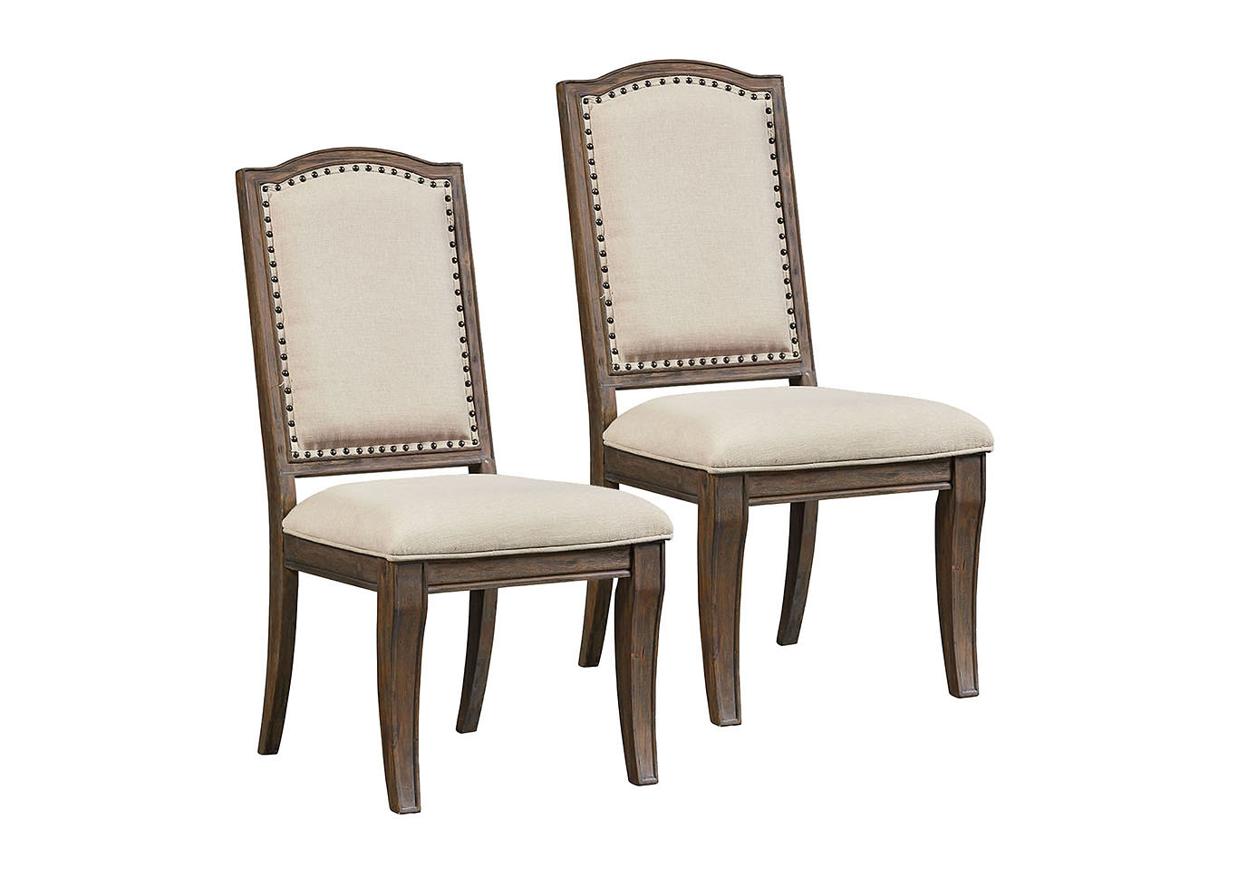 Parliament Brown Upholstered Side Chair (Set of 2),Standard