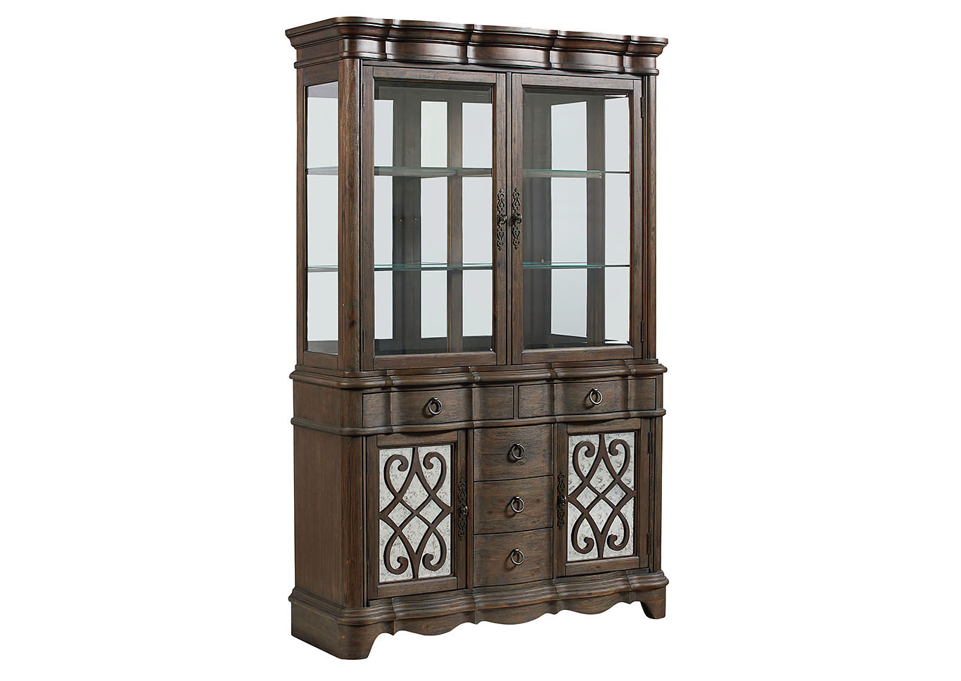 Parliament Brown China Cabinet,Standard