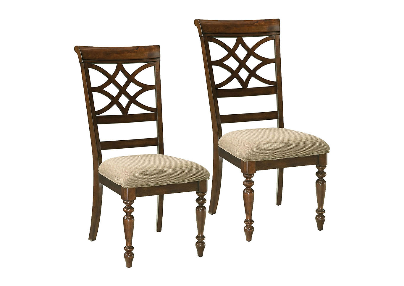 Woodmont Brown Upholstered Side Chair (Set of 2),Standard