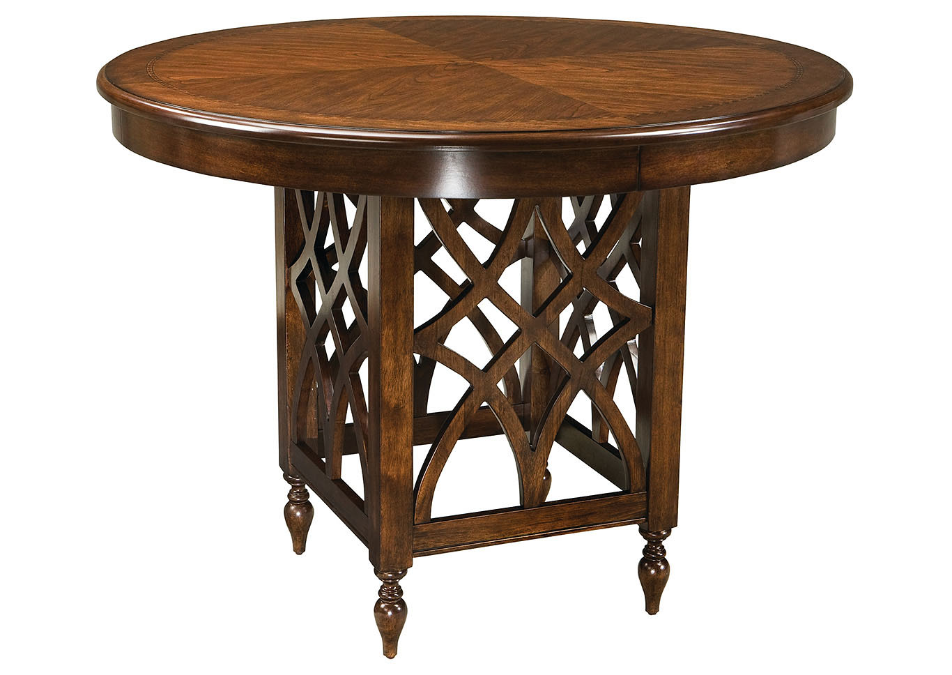 Woodmont Brown Round Counter Table,Standard