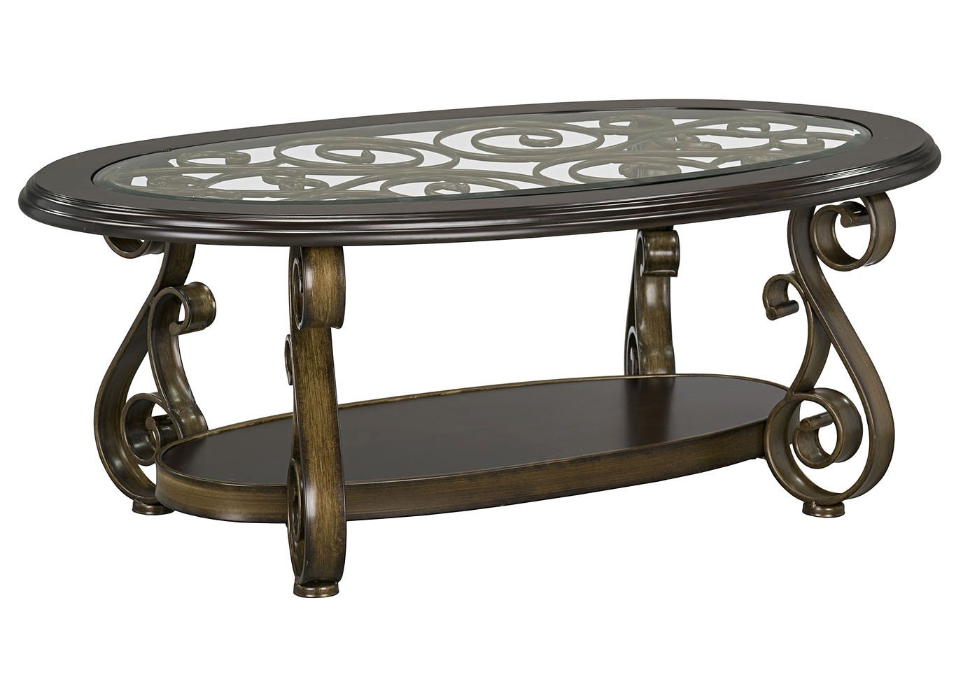 Bombay Oval Cocktail Table,Standard