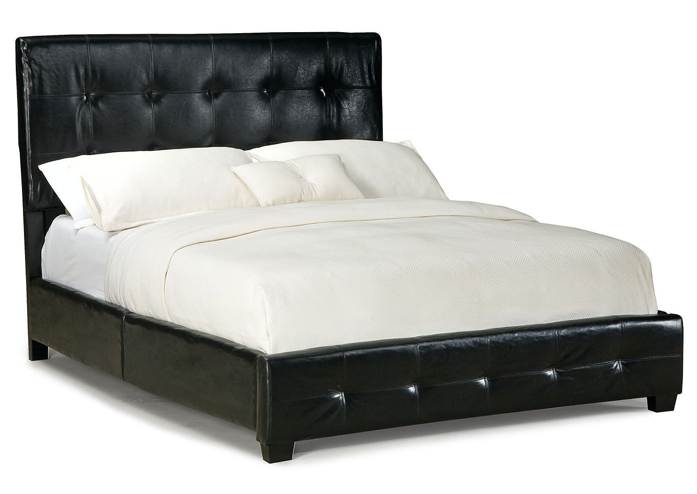 Madison Square Black King Upholstered Platform Bed,Standard