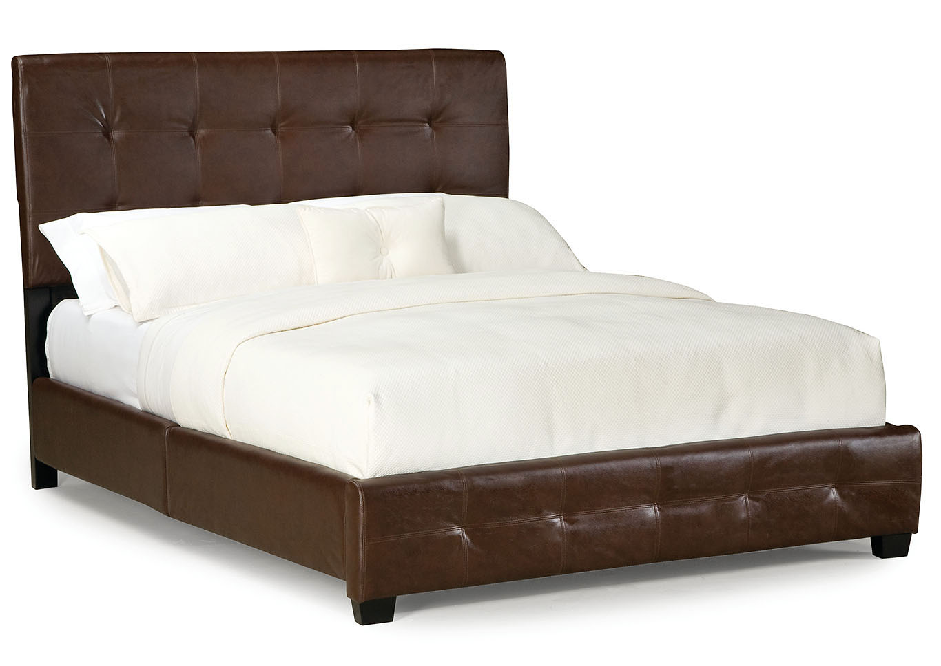 Madison Square Brown King Upholstered Platform Bed,Standard