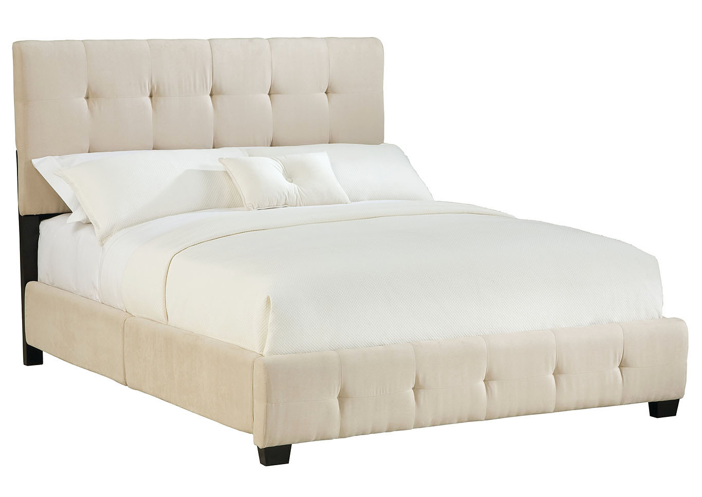 Madison Square Taupe King Upholstered Platform Bed,Standard