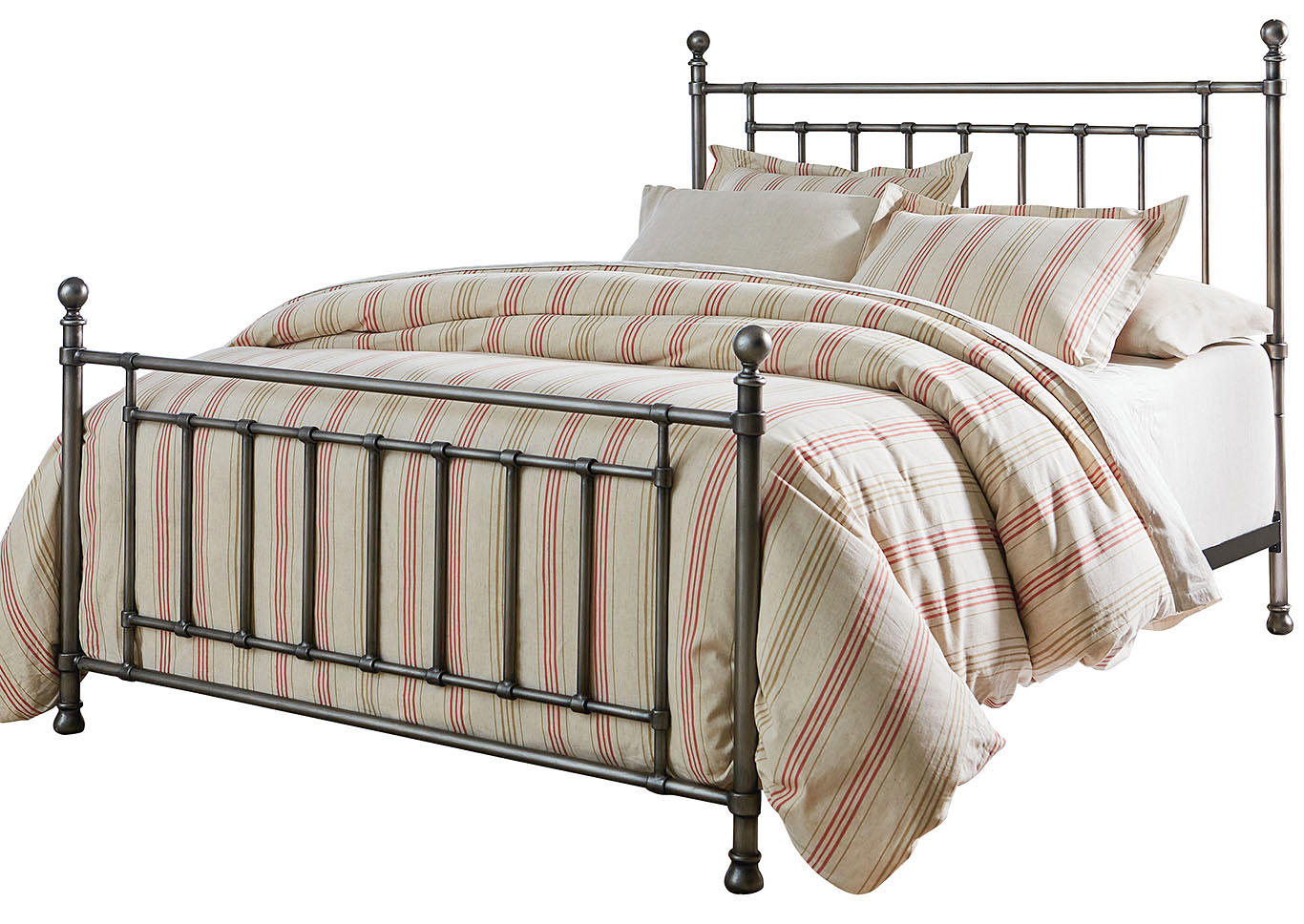 Bennington Grey Queen Metal Bed,Standard