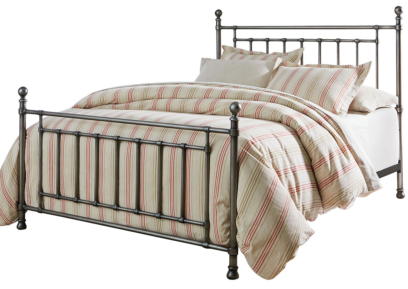 Bennington Grey King Metal Bed,Standard