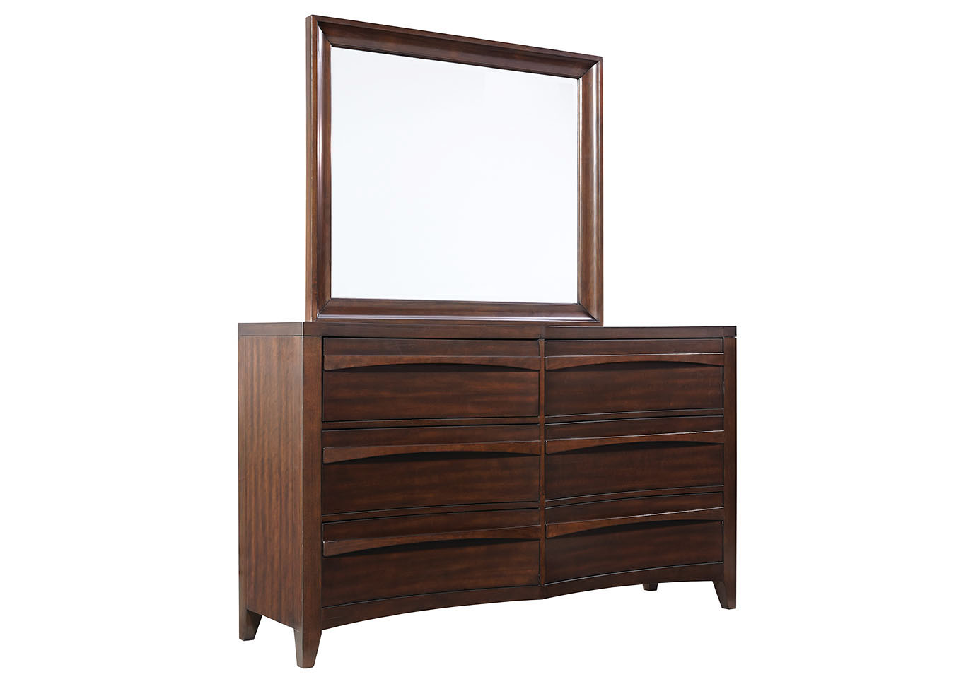 Contour Brown Dresser and Mirror,Standard