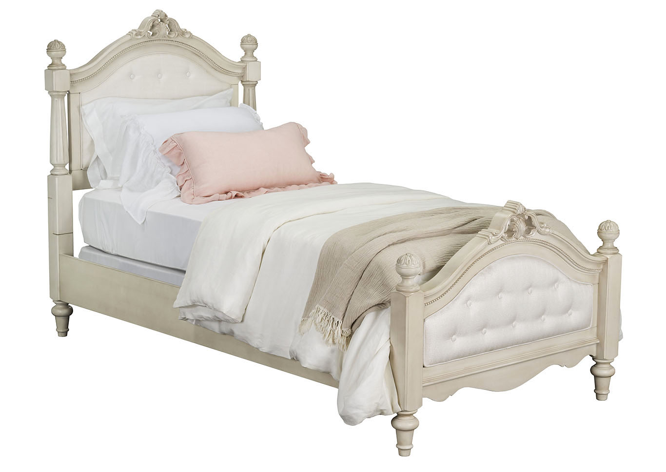 Giselle Beige Twin Poster Bed,Standard