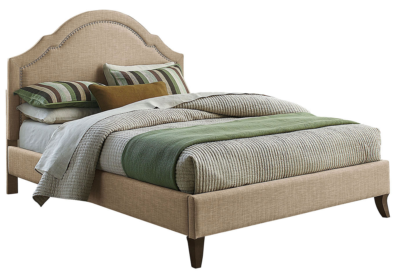 Simplicity Linen Cathedral Queen Bed,Standard