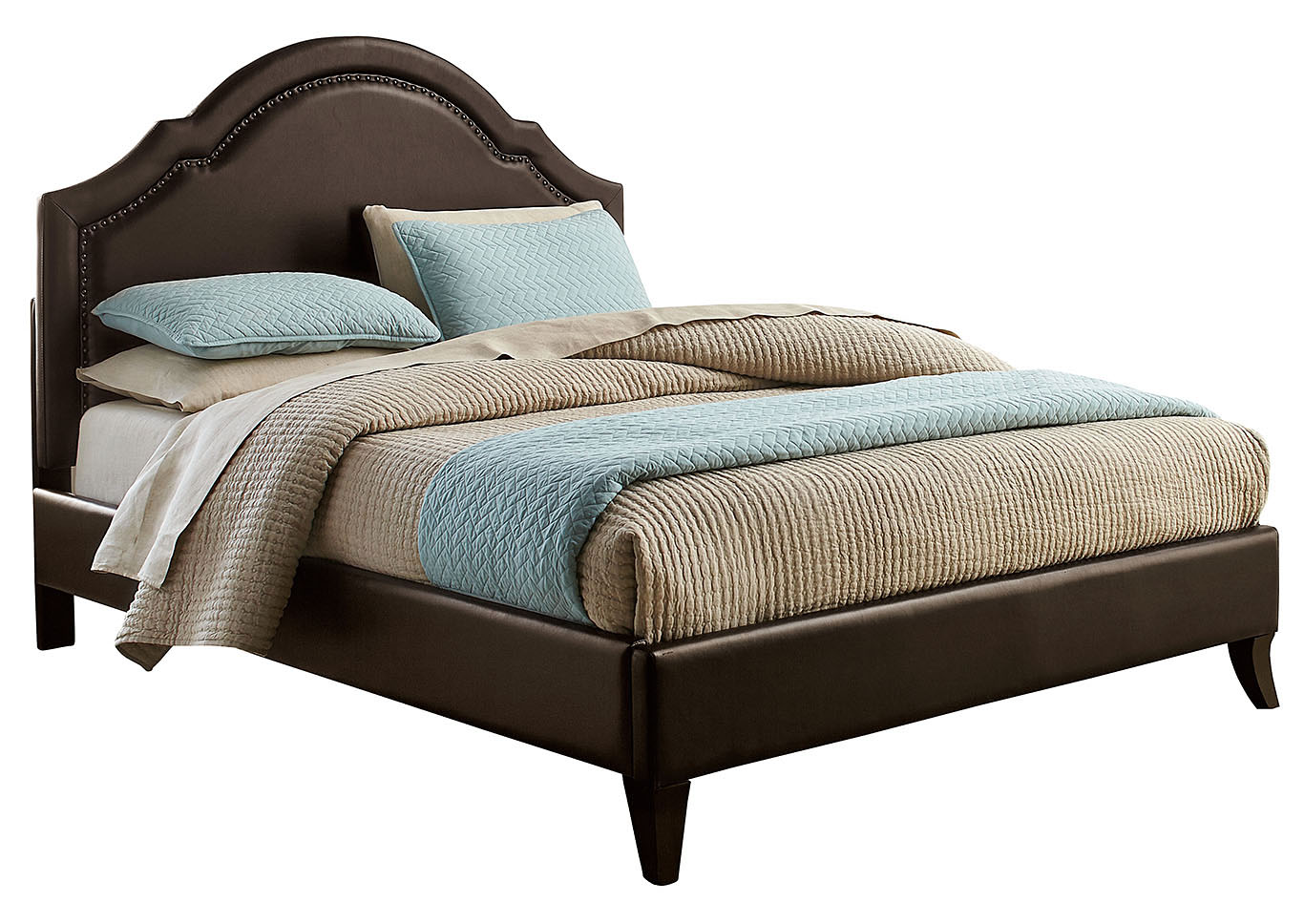 Simplicity Brown Cathedral Queen Bed,Standard