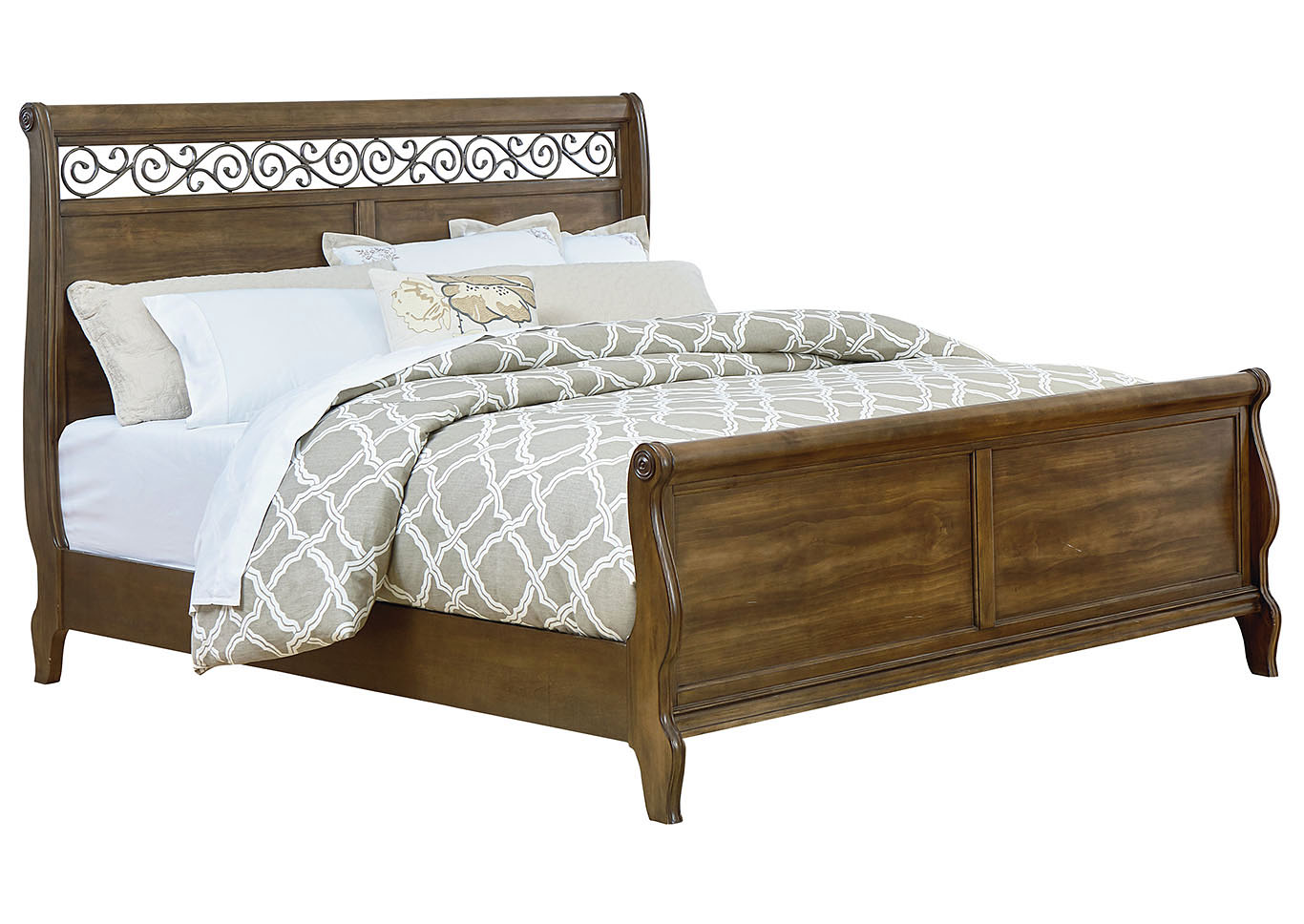 Monterey Brown Queen Sleigh Bed,Standard