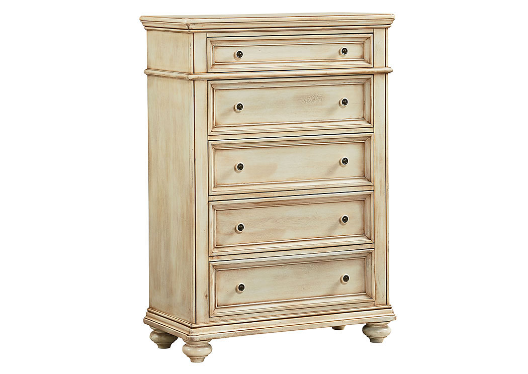 Chateau Antique French Bisque Drawer Chest,Standard