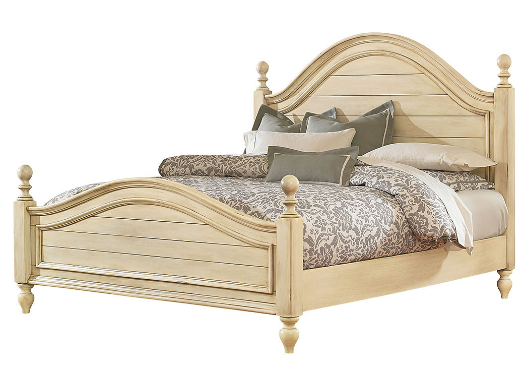 Chateau Antique French Bisque Queen Poster Bed,Standard