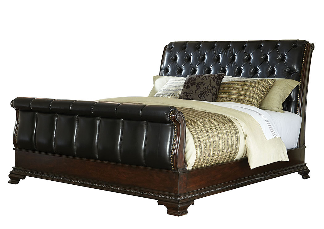 Churchill Brown King Sleigh Bed,Standard