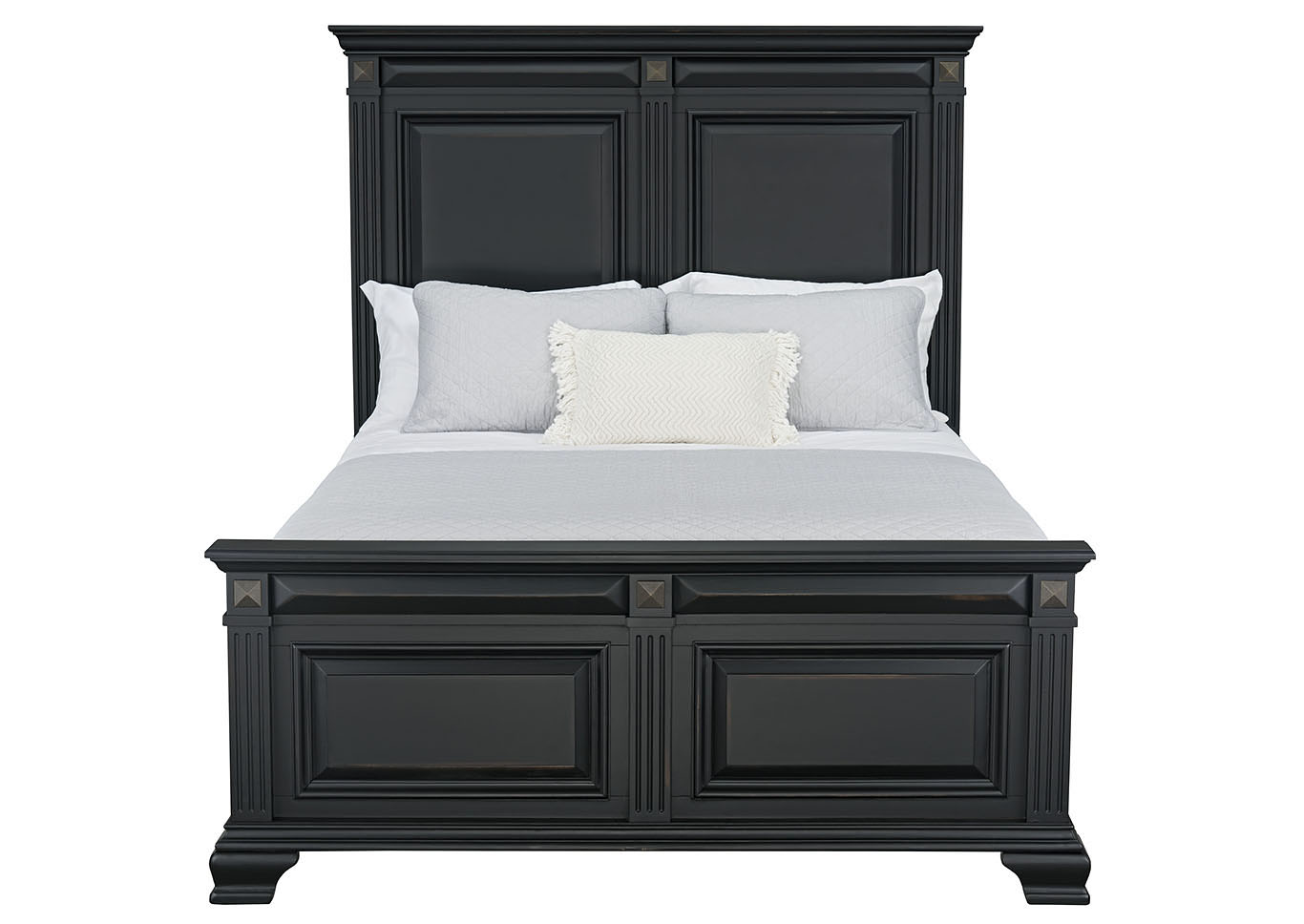 Passages Black Queen Panel Bed,Standard