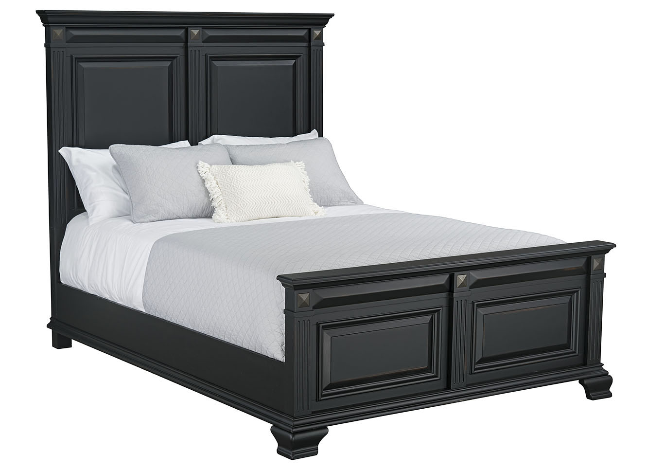 Passages Black Queen Panel Bed,Standard