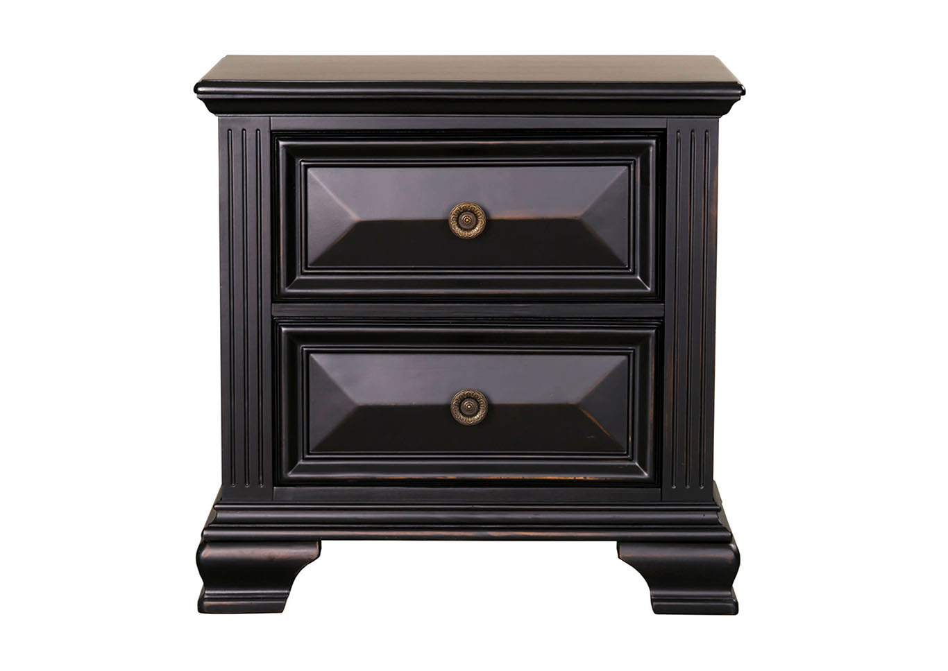 Passages Black Nightstand,Standard