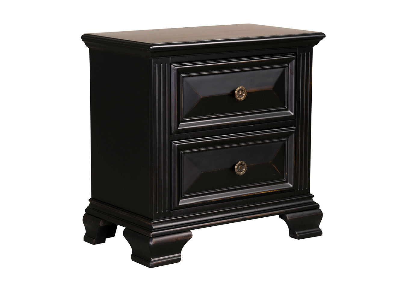 Passages Black Nightstand,Standard