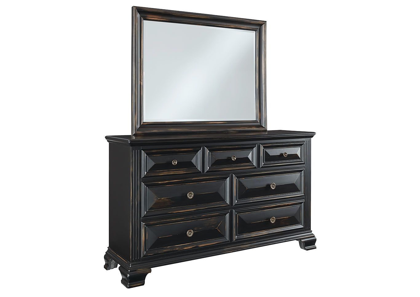 Passages Black Dresser and Mirror,Standard