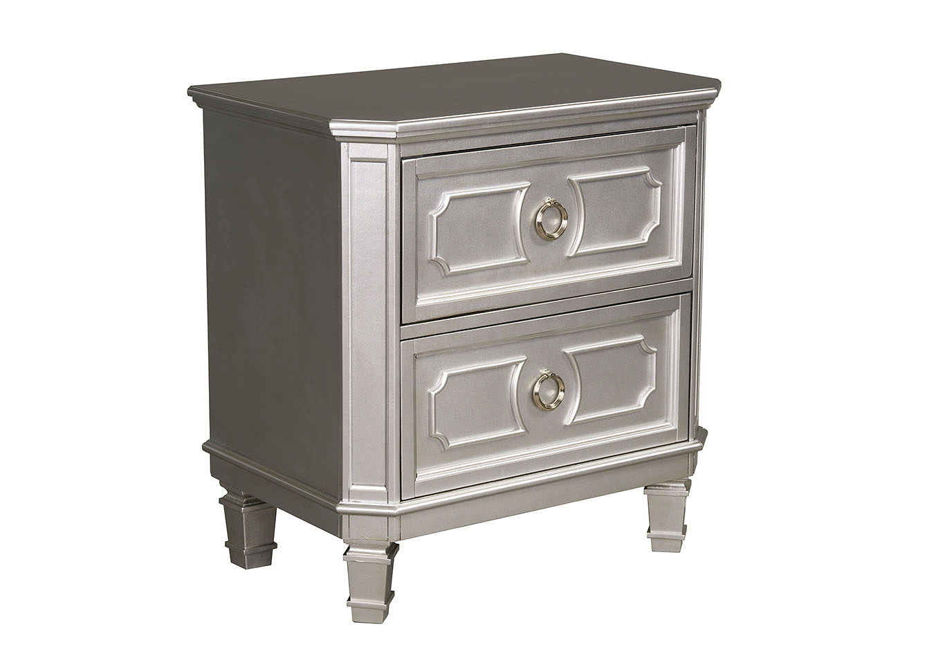 Windsor Silver Nightstand,Standard