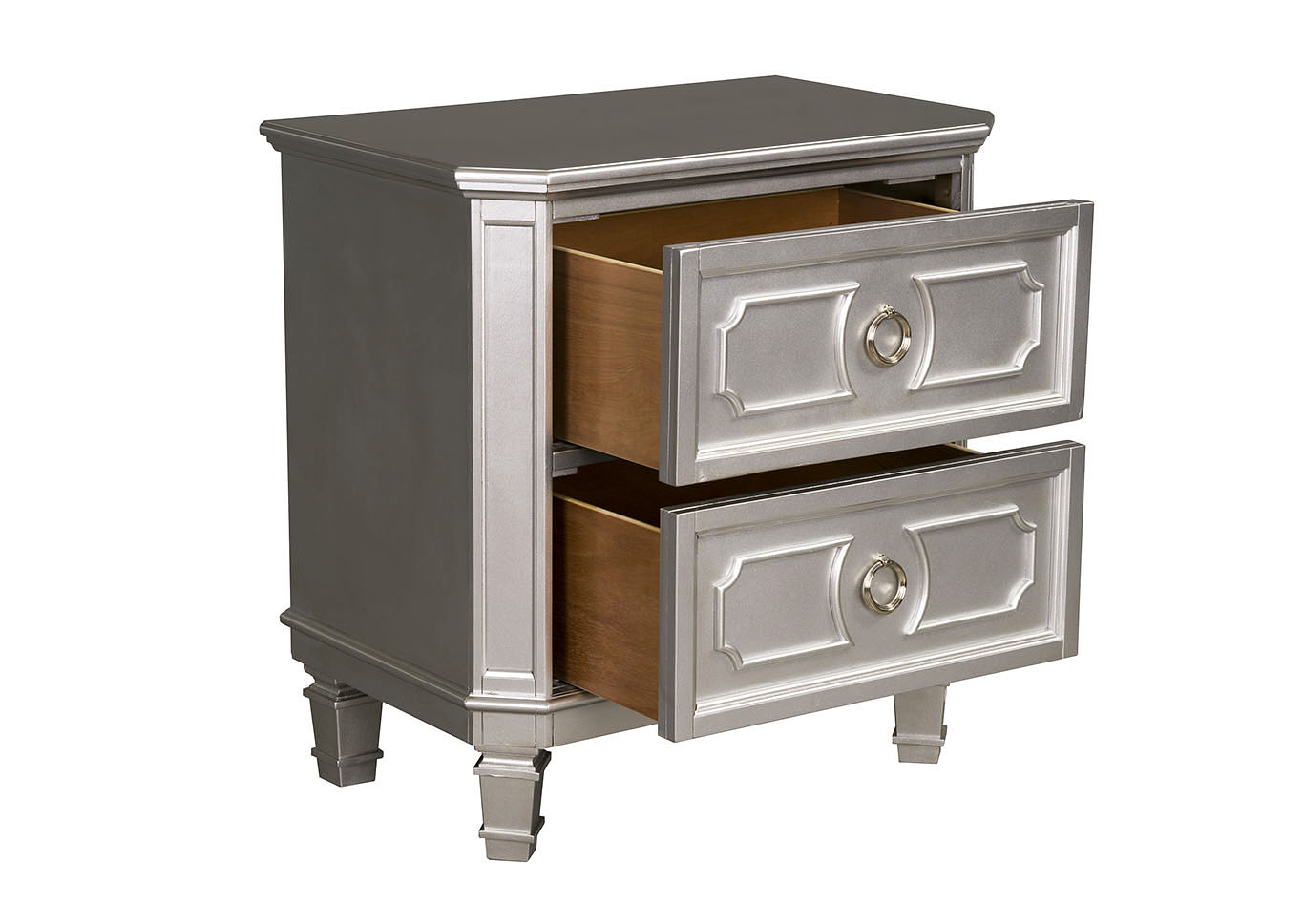 Windsor Silver Nightstand,Standard