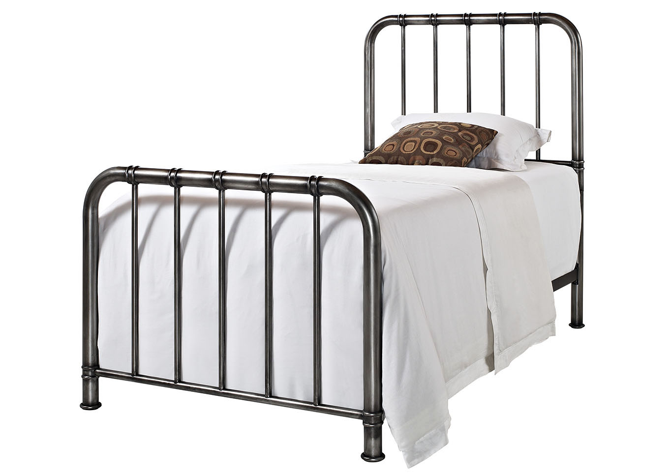 Tristen Grey Twin Metal Bed,Standard