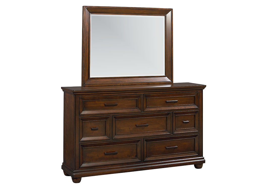 Vineyard Brown Dresser and Mirror,Standard