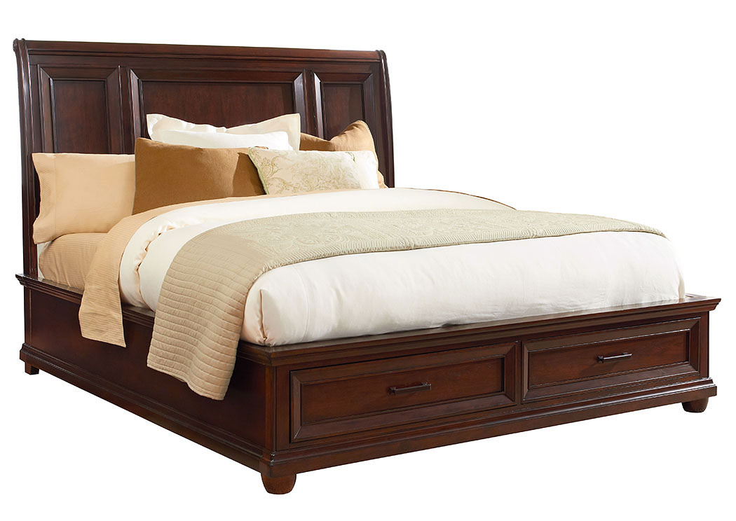 Vineyard Brown Queen Storage Bed,Standard