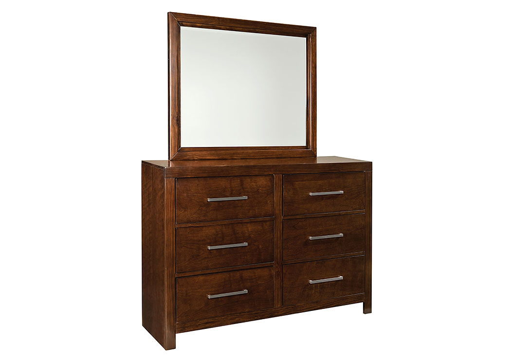 Metro Brown Dresser and Mirror,Standard