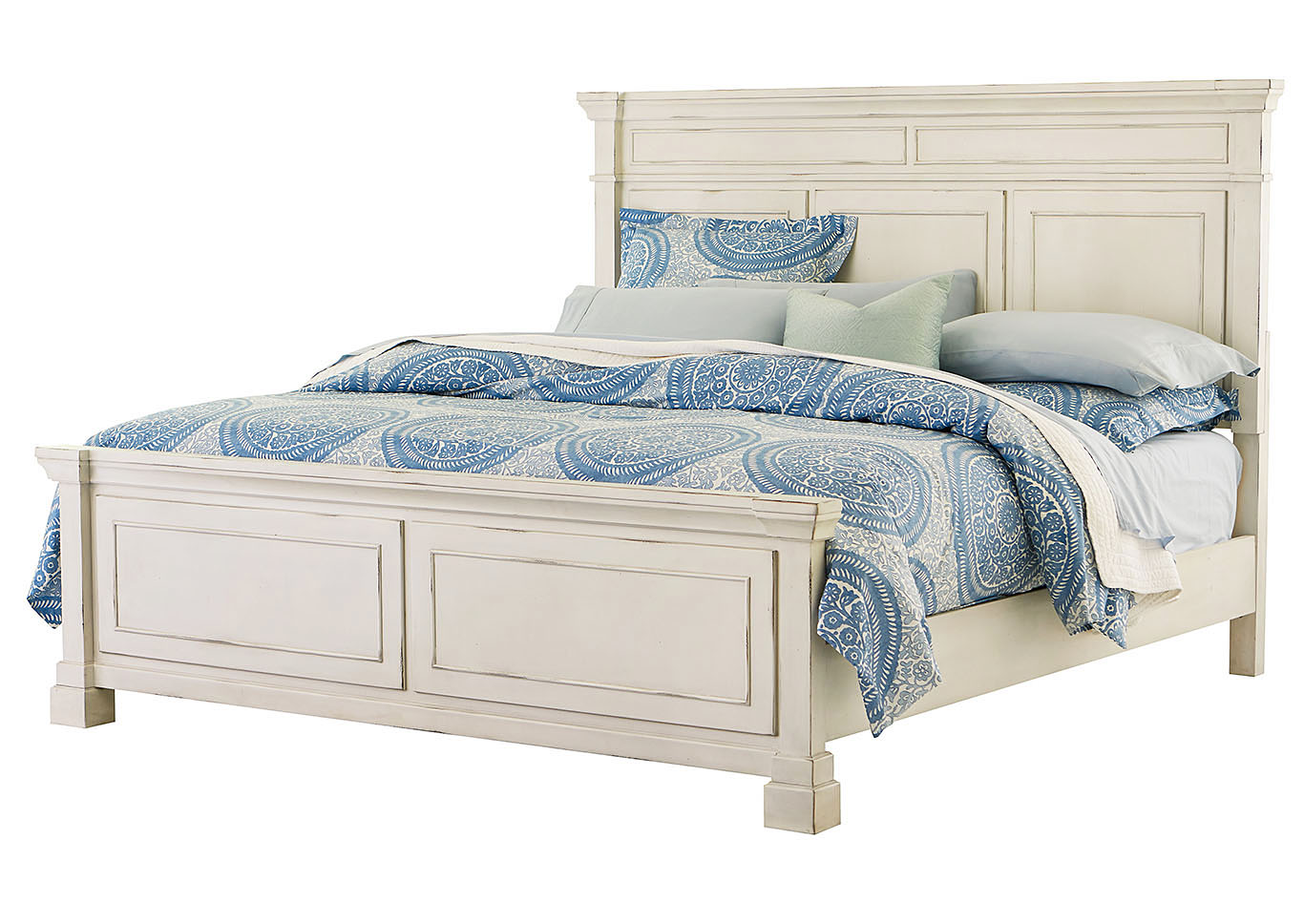 Chesapeake Bay White King Panel Bed,Standard