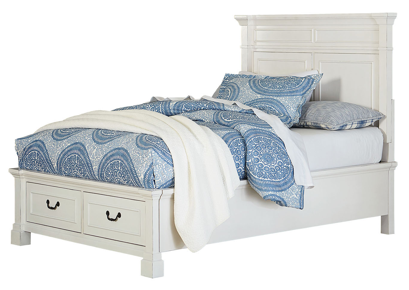 Chesapeake Bay White Full Storage Bed,Standard