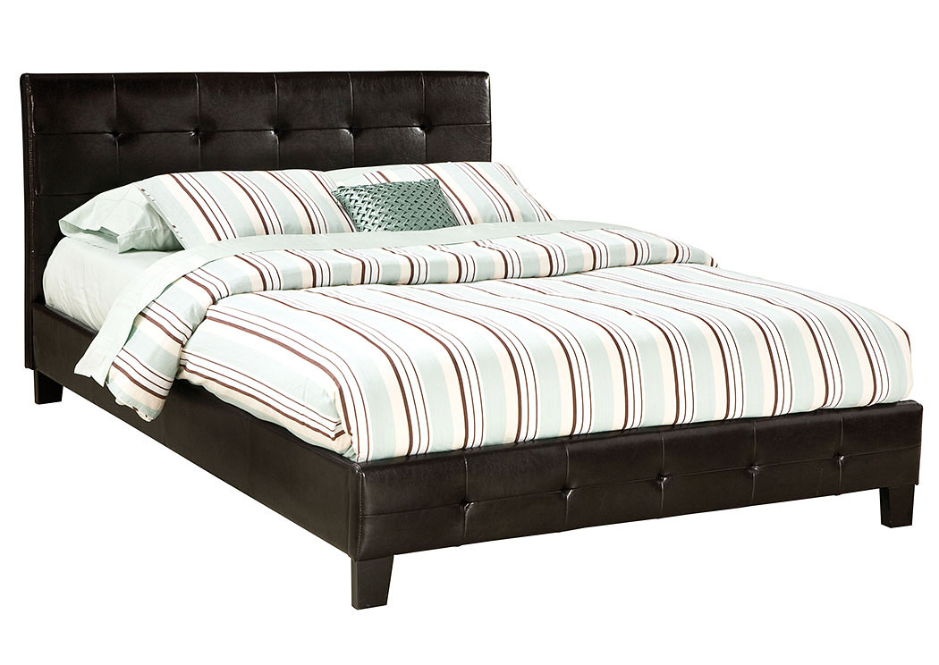 Rochester Black Queen Uphosltered Bed,Standard