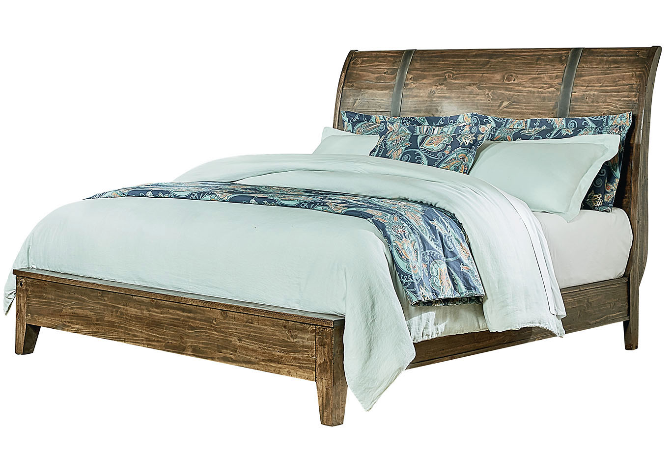 Nelson Brown Queen Sleigh Bed,Standard