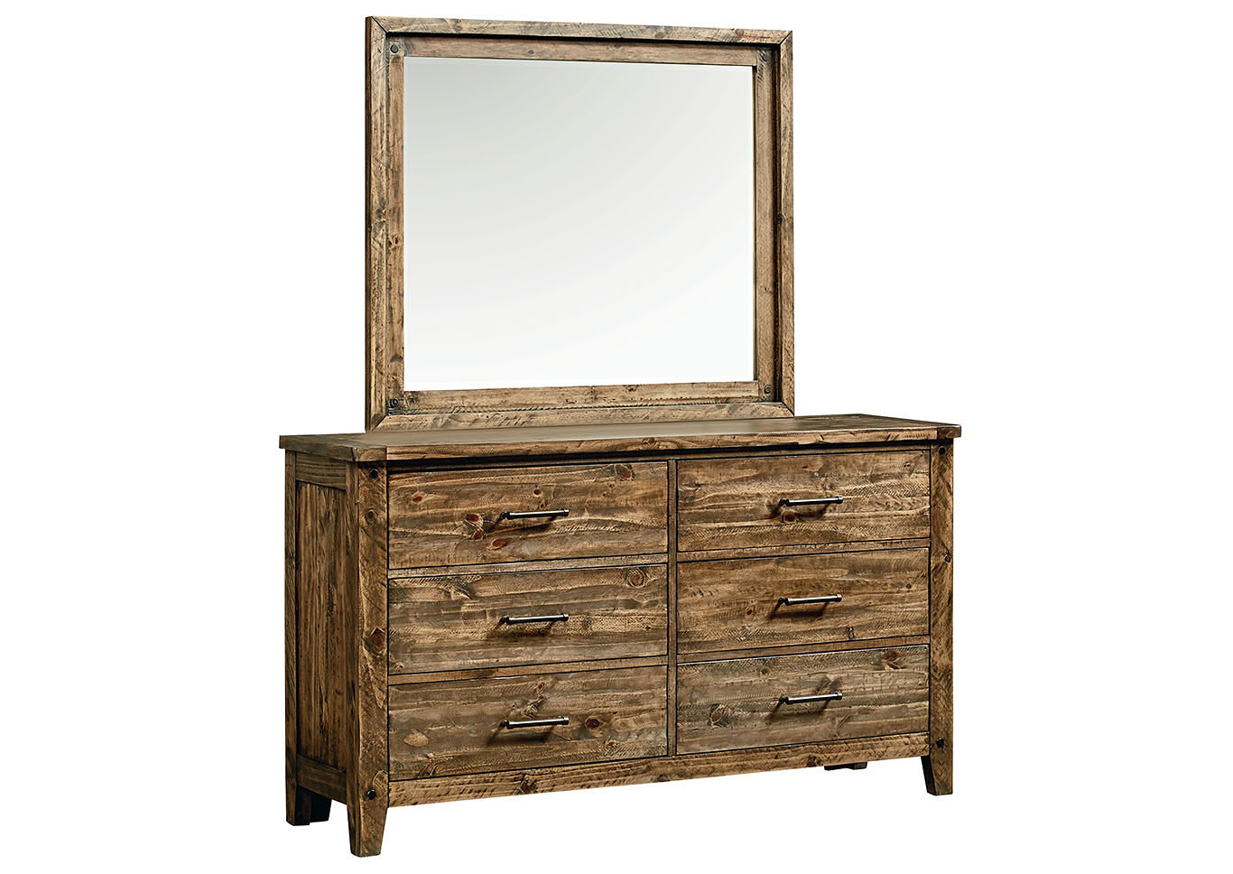 Nelson Brown Dresser and Mirror,Standard