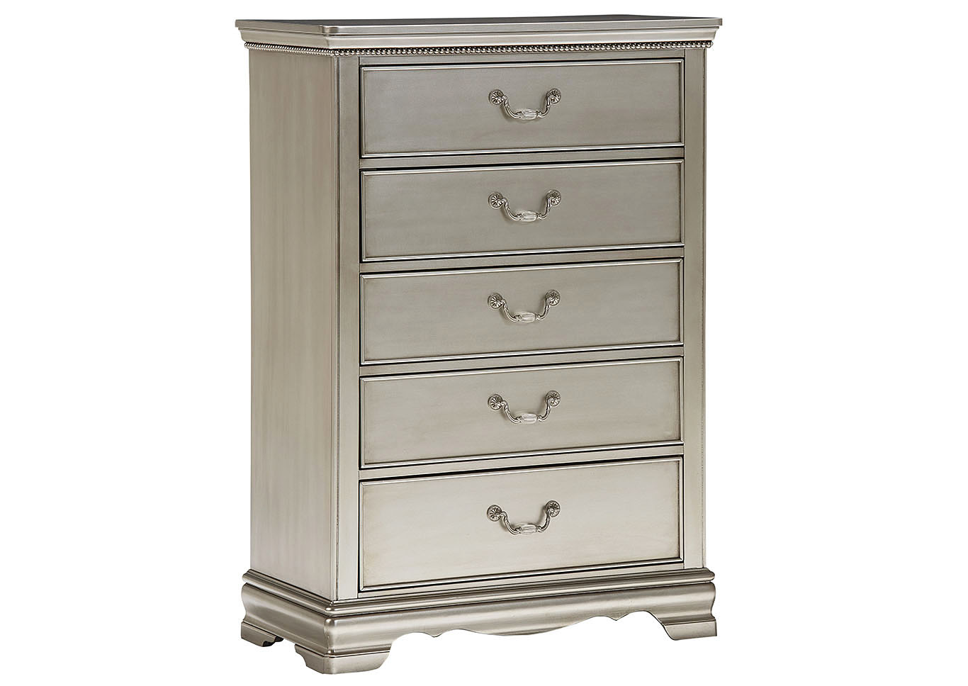 Jessica Silver Chest of Drawers,Standard