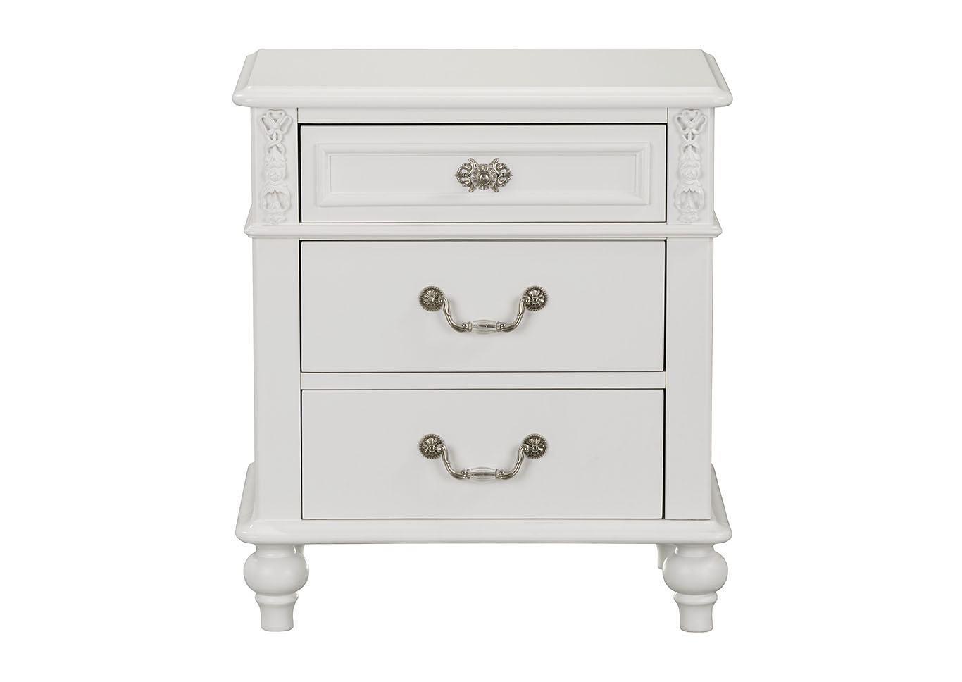 Olivia White Nightstand,Standard