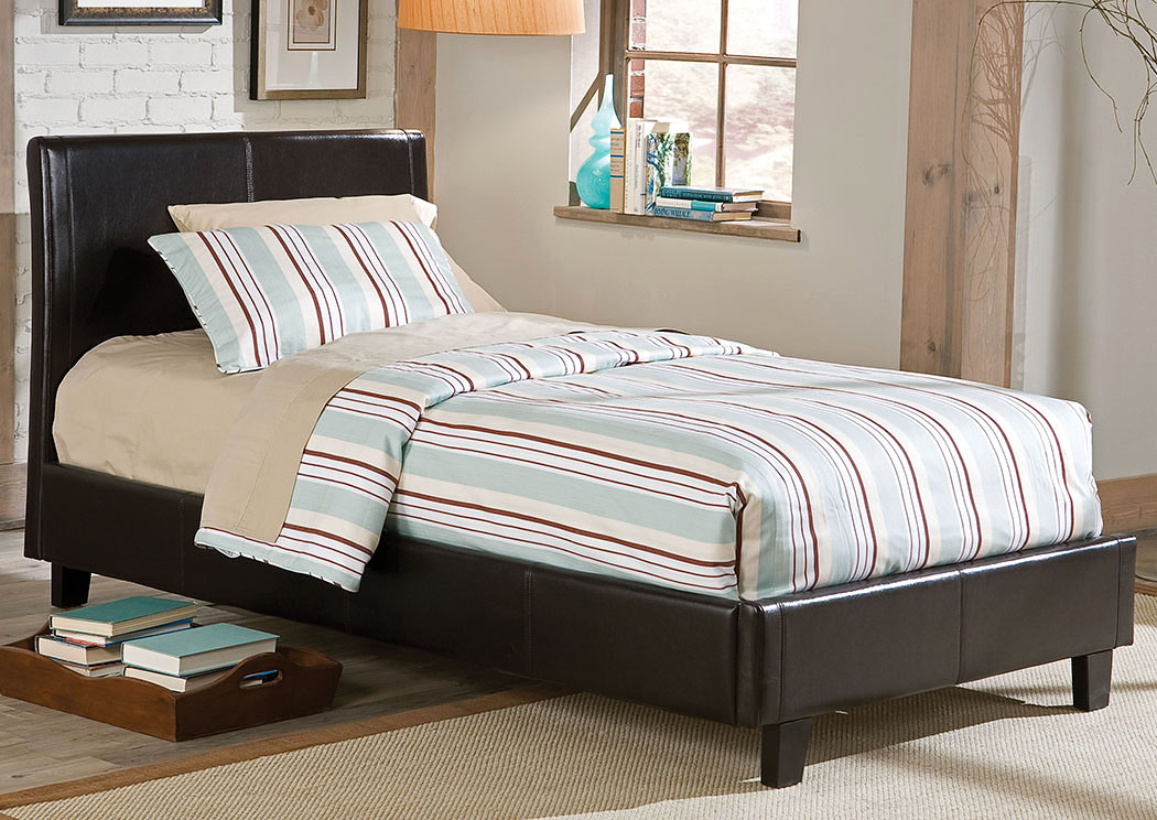 New York Black Full Platform Bed,Standard