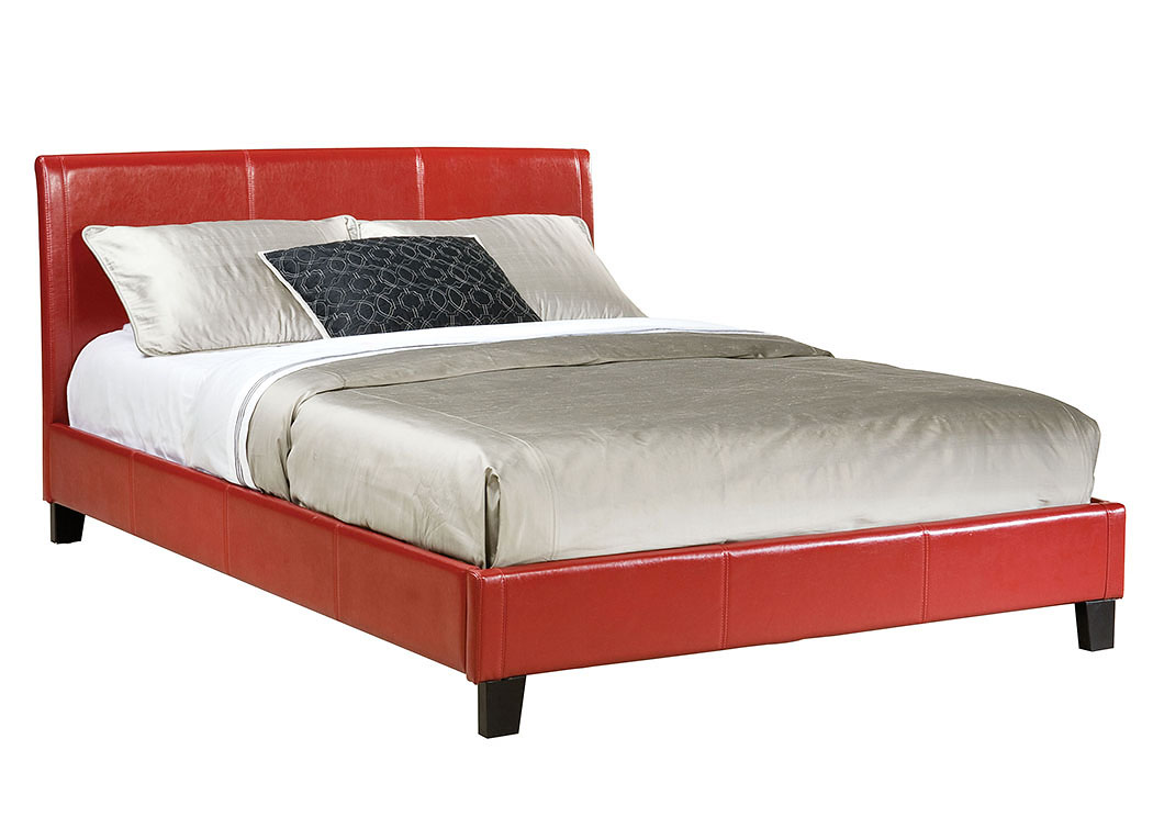 New York Red Queen Platform Bed,Standard