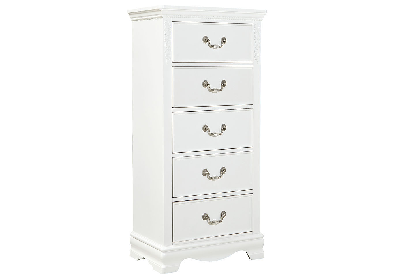 Jessica White Chest of Drawers,Standard