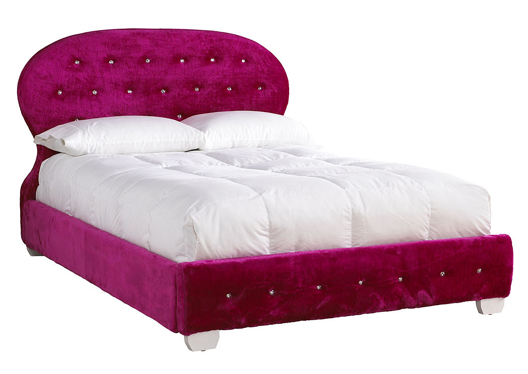 Marilyn Watermelon Full Upholstered Bed,Standard